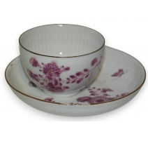 Bol et sous-tasse, en porcelaine de Meissen.