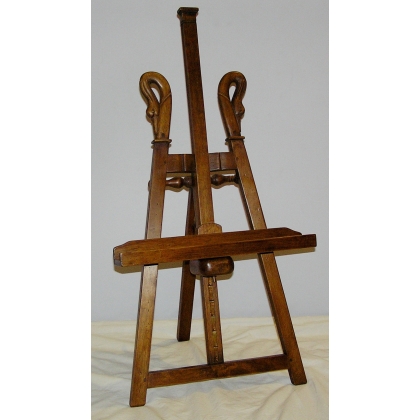 "Col de Cygne" easel, walnut finish. at  Moinat SA  - Antiques and home décor