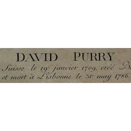 Engraving ‘David de PURRY’ by GIRARDET, on Moinat SA – Antiques and decorative items – Engravings, lithographs