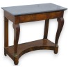 Empire-style console table with 1 drawer. Grey marble top. From  Moinat SA  - Antiques and home décor