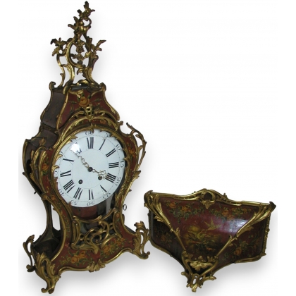 Louis XV matel clock, Vernis M