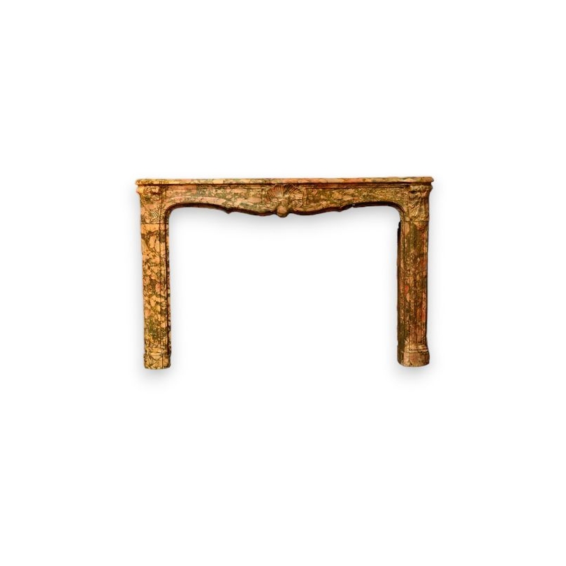  Cheminée Louis XV en marbre brocatelle du Jura sur  Moinat SA  - Antiquités décoration