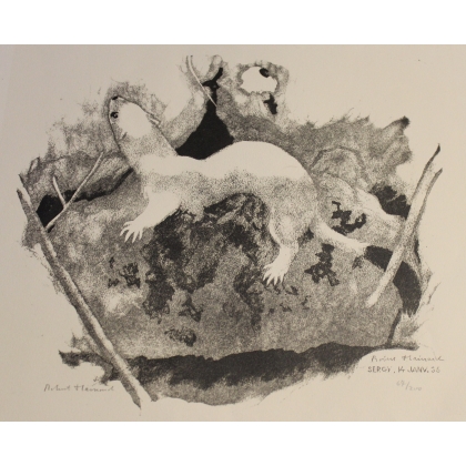 Engraving entitled ‘Hermine’, signed by Robert HAINARD on Moinat SA – Antiques and decorative items – Engravings, lithographs