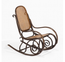 Fauteuil à bascule de THONET en bois thermoformé