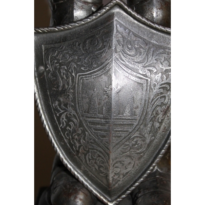 Neo-Gothic scale model of a suit of medieval armour at  Moinat SA  - Antiques and home décor