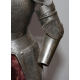 Model reduces to a neo-gothic a medieval armor