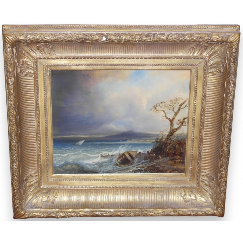 Tableau "Tempête à Genthod" signé DIDAY