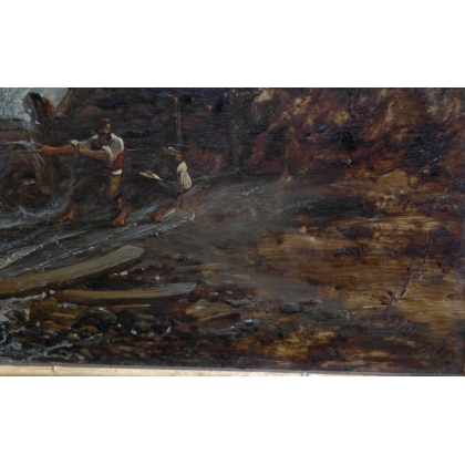 Paintings | Painting entitled ‘Storm at Genthod’ signed DIDAY 1836, Moinat SA  – Antiques and home décor