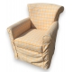 Fauteuil confortable à carreaux jaune et noir