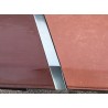  Bureau en forme d'aile en cuir bicolor et fer poli sur  Moinat SA  - Antiquités décoration