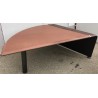  Bureau en forme d'aile en cuir bicolor et fer poli sur  Moinat SA  - Antiquités décoration