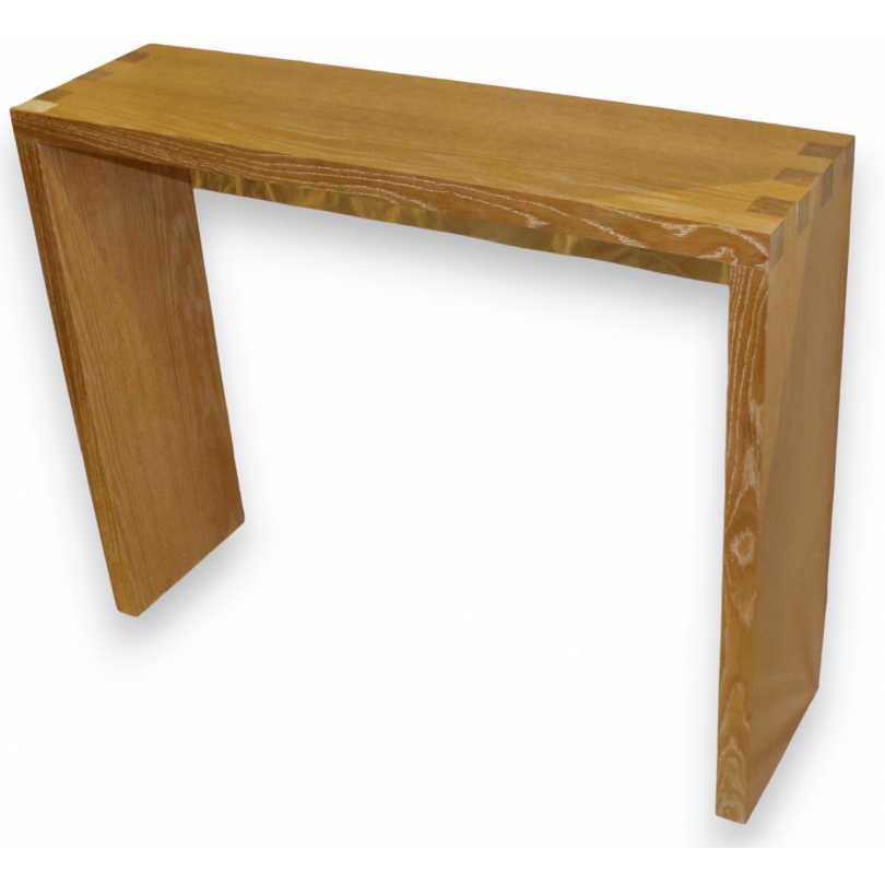 Modern console table in ceruse-finished beech from  Moinat SA  - Antiques and home décor