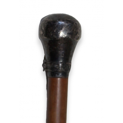 Milord silver-handled walking stick decorated with a band, from Moinat SA – Antiques and decorative items