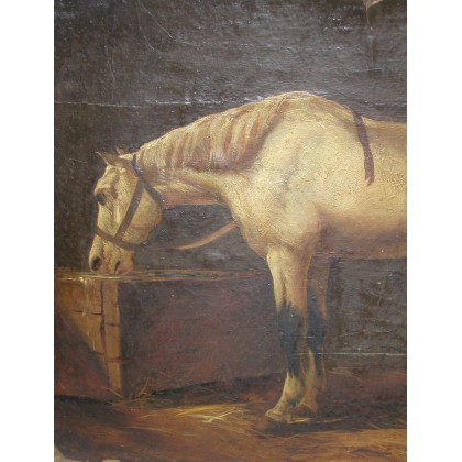 Paintings | Painting entitled ‘Horse’, attributed to ADAM. Moinat SA  – Antiques and home décor