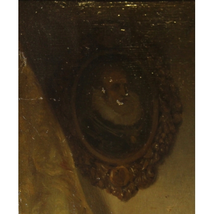Paintings | Oil on wood, ‘The Three Musketeers’, signed DILLENS Moinat SA  – Antiques and home décor