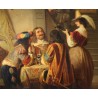 Paintings | Oil on wood, ‘The Three Musketeers’, signed DILLENS Moinat SA  – Antiques and home décor
