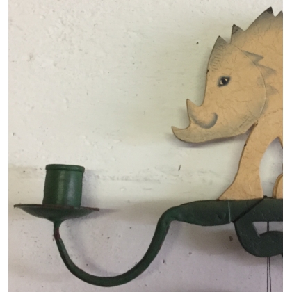 Painted sheet metal wall light "Sanglier" at Moinat SA – Antiques and home décor