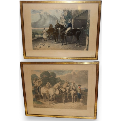 Pair of engravings, ‘HERRING’S SKETCHES ON THE ROAD’, by Moinat SA – Antiques and decorative arts – Engravings, lithographs