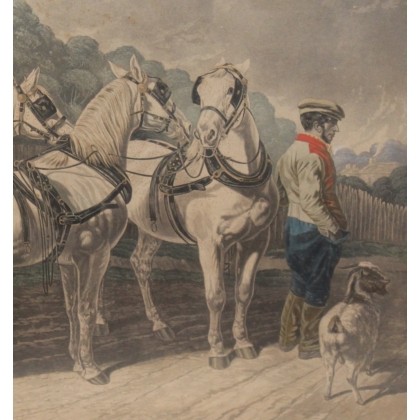 Pair of engravings, ‘HERRING’S SKETCHES ON THE ROAD’, by Moinat SA – Antiques and decorative arts – Engravings, lithographs