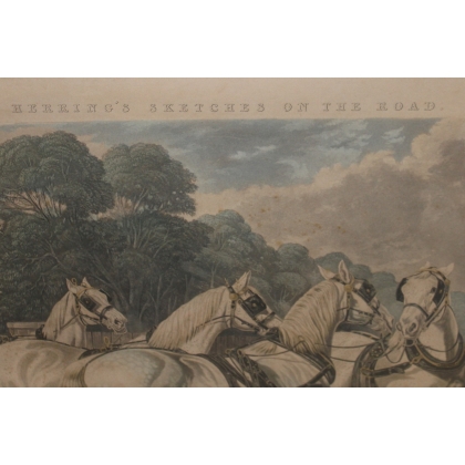 Pair of engravings, ‘HERRING’S SKETCHES ON THE ROAD’, by Moinat SA – Antiques and decorative arts – Engravings, lithographs