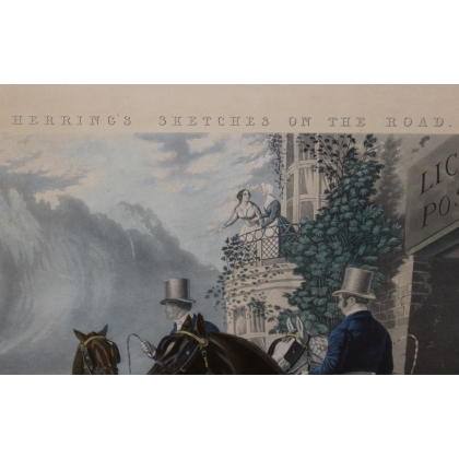 Pair of engravings, ‘HERRING’S SKETCHES ON THE ROAD’, by Moinat SA – Antiques and decorative arts – Engravings, lithographs