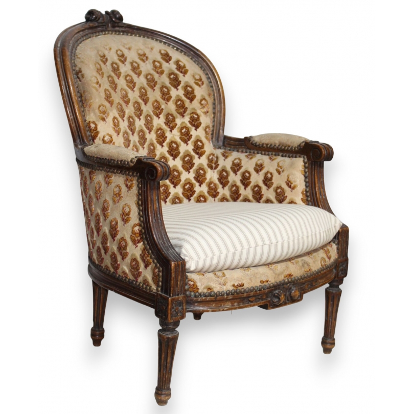 Petite bergère gondole style Louis XVI