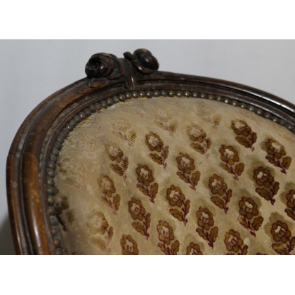 Petite bergère gondole style Louis XVI