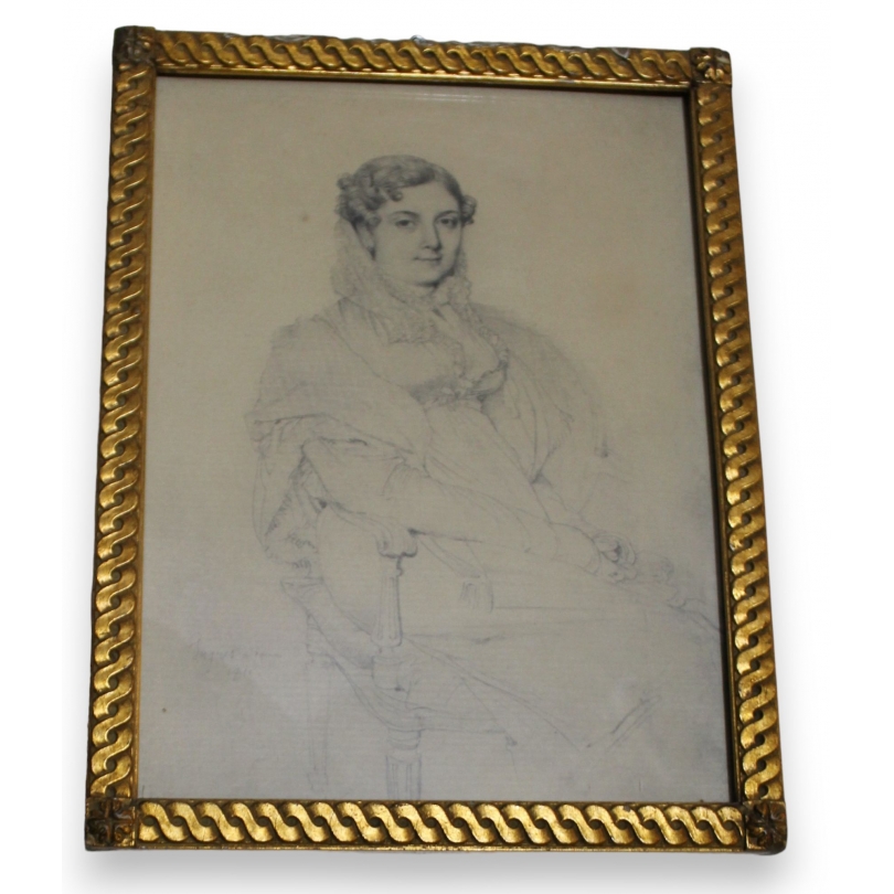 Petit cardre style Louis  XVI doré sur Moinat SA  - Antiquités décoration 