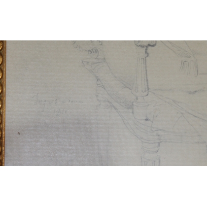 Petit cardre style Louis  XVI doré sur Moinat SA  - Antiquités décoration 