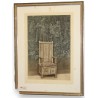 Reproduction d'un dessin "Chayère a coffre"  sur Moinat SA  - Antiquités décoration -  Gravures, Lithos