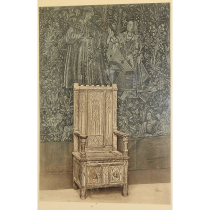 Reproduction d'un dessin "Chayère a coffre"  sur Moinat SA  - Antiquités décoration -  Gravures, Lithos