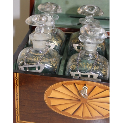 Liqueur cabinet with 6 decanters. From  Moinat SA  - Antiques and home décor