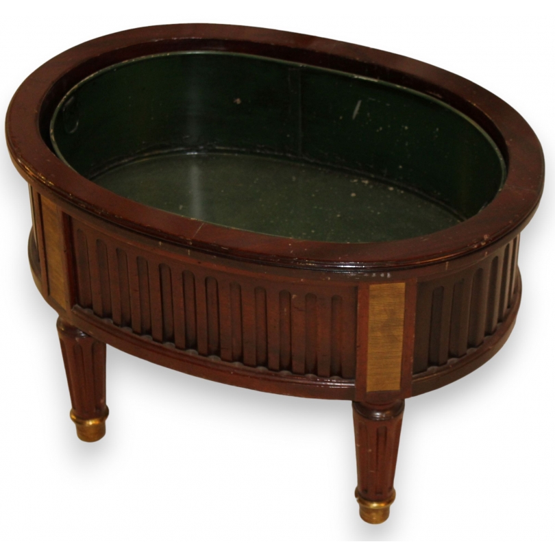 Jardinière ovale style Louis XVI en acajou