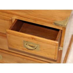  Chevet Bateau "Roskoff" en citronier et laiton sur  Moinat SA  - Antiquités décoration