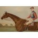 Gravure anglaise cheval de course "Fille de l'air"