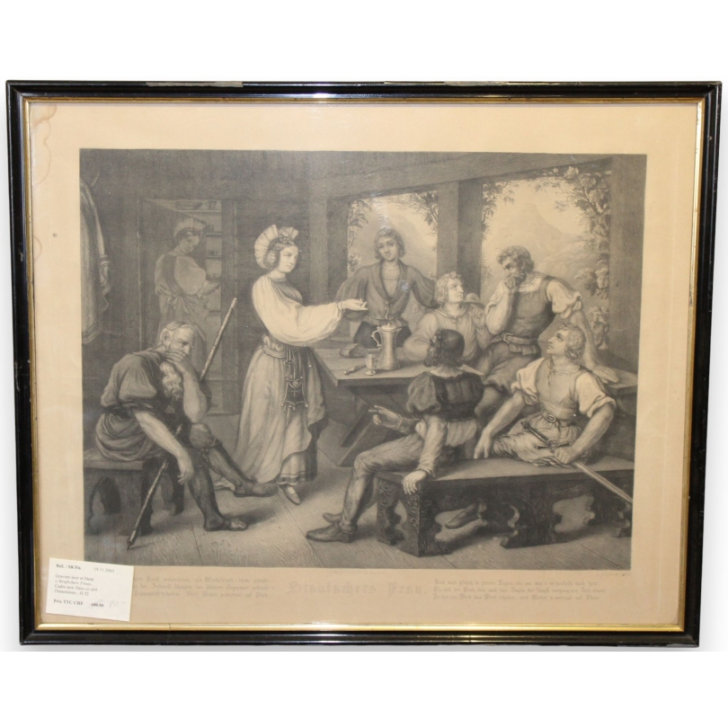 Gravure "Strufachers Frau" par DISTELI  sur Moinat SA  - Antiquités décoration -  Gravures, Lithos
