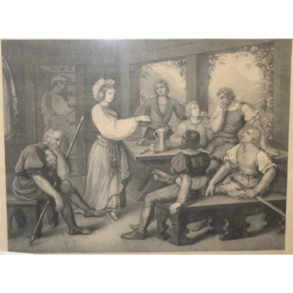 Gravure "Strufachers Frau" par DISTELI  sur Moinat SA  - Antiquités décoration -  Gravures, Lithos