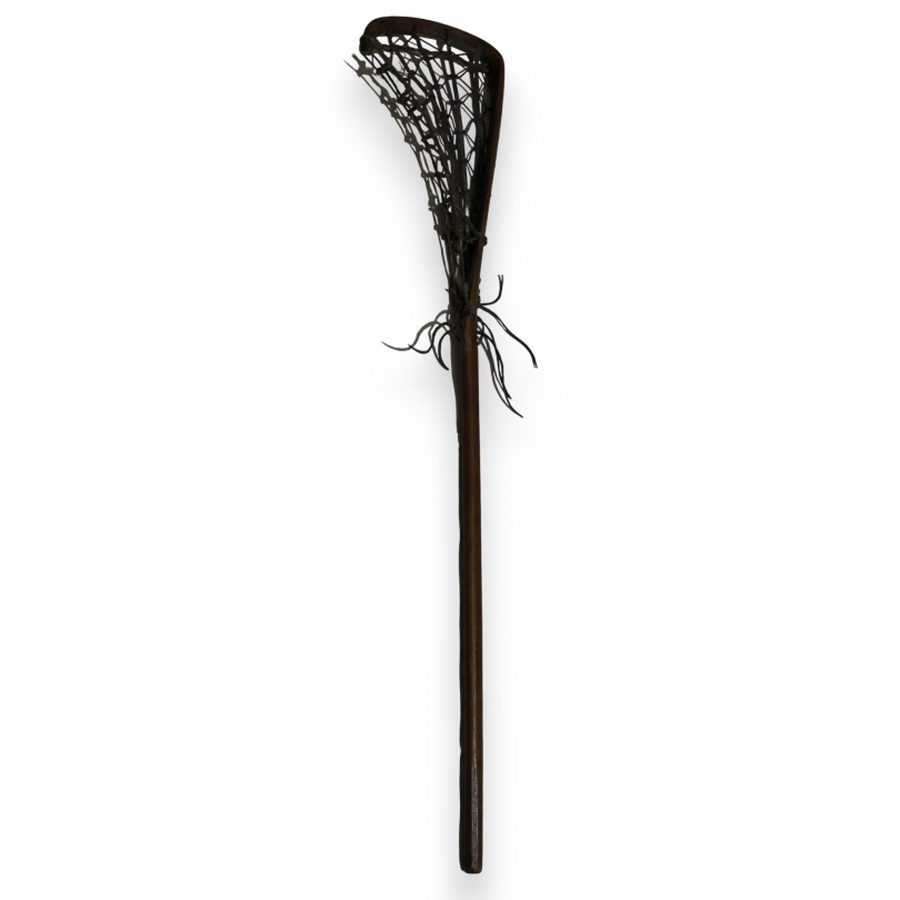 Wooden lacrosse stick with leather net at  Moinat SA  - Antiques and home décor