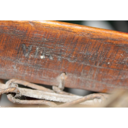 Wooden lacrosse stick with leather net at  Moinat SA  - Antiques and home décor