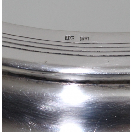  Surtout de table dessus miroir en métal argenté sur  Moinat SA  - Antiquités décoration