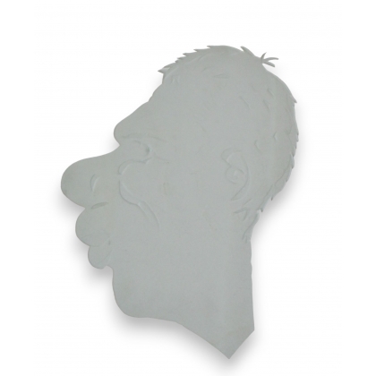  Plaque en verre gravé avec un portrait sur  Moinat SA  - Antiquités décoration