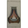 Gravure coloriée "Lit à Fléche"  sur Moinat SA  - Antiquités décoration -  Gravures, Lithos