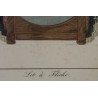 Gravure coloriée "Lit à Fléche"  sur Moinat SA  - Antiquités décoration -  Gravures, Lithos