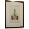 Gravure coloriée "Lit à Cygne"  sur Moinat SA  - Antiquités décoration -  Gravures, Lithos