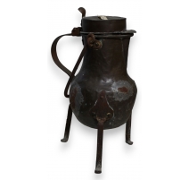 Coquemar en cuivre, réparé
