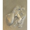  Applique avec assiette en étain "Lion et écusson" sur  Moinat SA  - Antiquités décoration