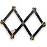 Coat rack in nickel-plated iron and gilded brass at  Moinat SA  - Antiques and home décor