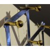 Coat rack in nickel-plated iron and gilded brass at  Moinat SA  - Antiques and home décor