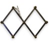 Coat rack in nickel-plated iron and gilded brass at  Moinat SA  - Antiques and home décor