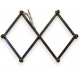 Porte-manteau en fer nickelé et laiton doré